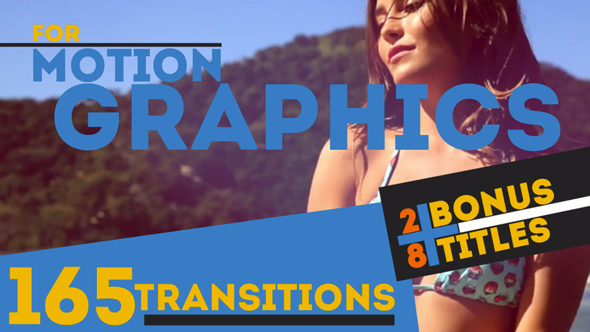 165 Transitions and 28 Titles Pack Motion Graphics - Download Videohive 17024070