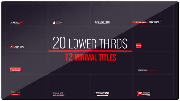 20 Lower Thirds and 12 Titles - Download Videohive 14855647