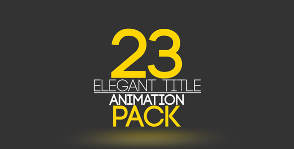 23 Elegant Title Animation - Download Videohive 9693080