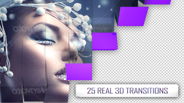 25 3D Transitions Pack - Download Videohive 6877635