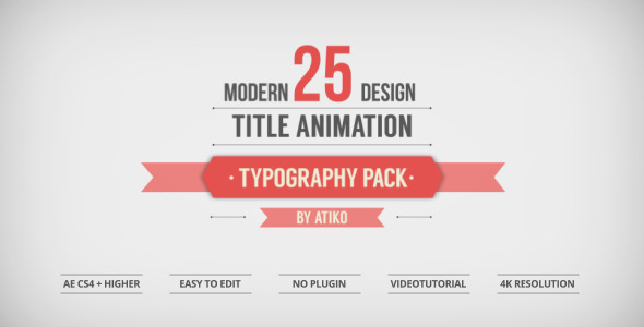 25 Design Titles Animation - Typography Pack - - Download Videohive 11779069