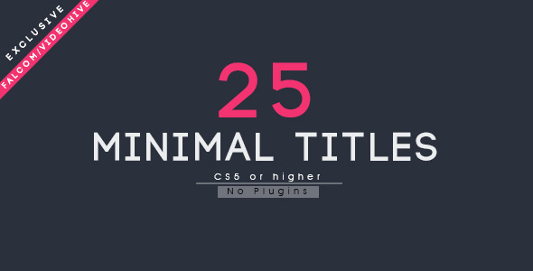 25 Minimal Titles - Download Videohive 12812169