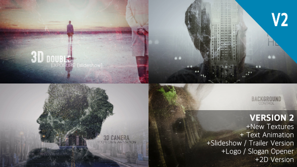 2D and 3D Double Exposure Pack - Download Videohive 14944729