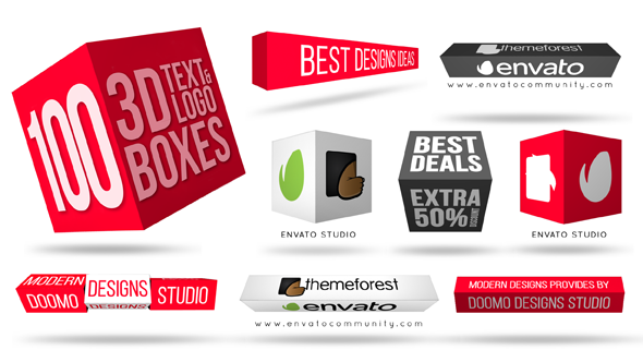 3D Text and Logo Boxes - Download Videohive 15235852