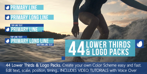 44 Lower Thirds Titles and Logo Packs - Download Videohive 10654699