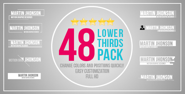 48 Lower Thirds Pack - Download Videohive 12725841