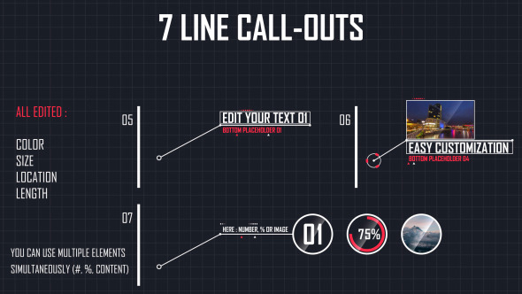 7 Line Call-Outs - Download Videohive 10984347