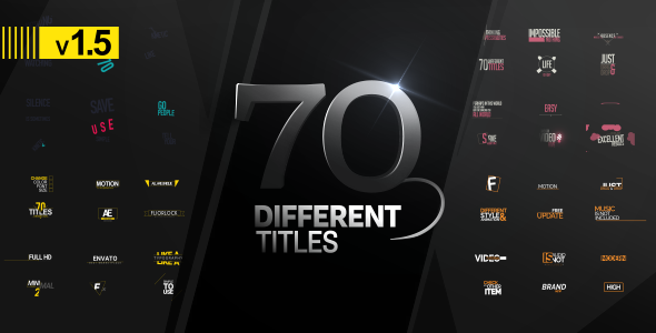 70 Different Titles - Download Videohive 15530688