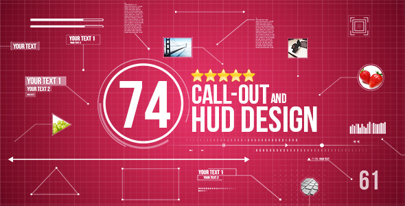 74 Call-Out and Hud Design Pack - Download Videohive 12926995