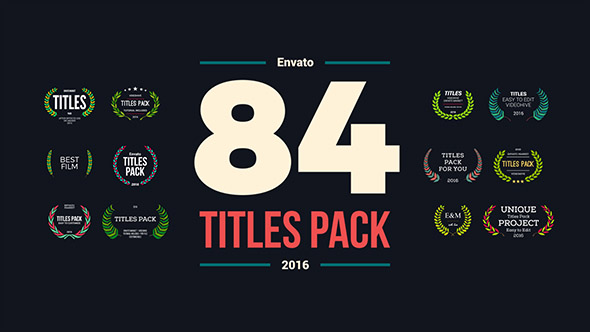 84 Titles Pack - Download Videohive 17776800