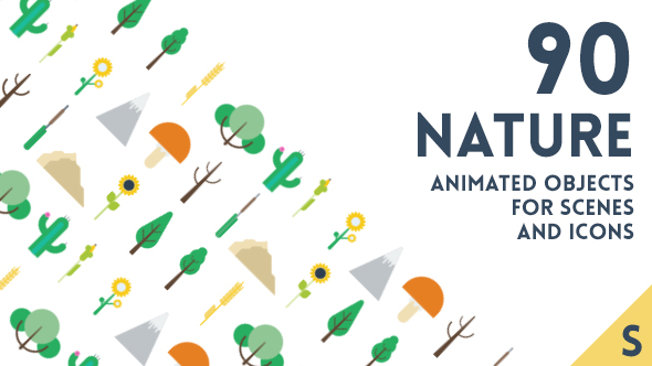 90 Animated Nature Elements - Download Videohive 15851041