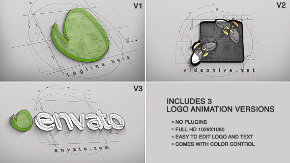 Architect Logo Reveal (3 versions) - Download Videohive 9919777