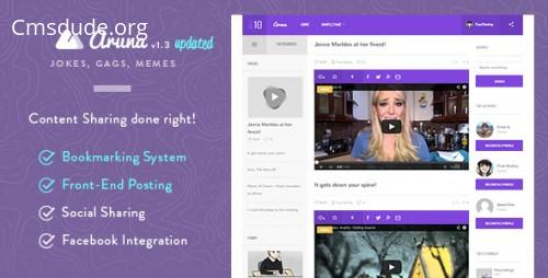 Aruna v1.4 – Retina Content Sharing, Gag, Meme WordPress Theme Download Free