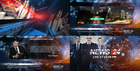 Broadcast Design - News 24 Package - Download Videohive 11719046