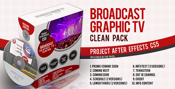 Broadcast Graphic Tv Clean Pack - Download Videohive 6653350