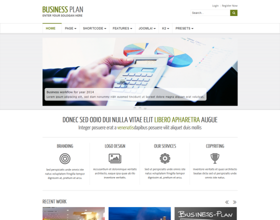 Business Plan II - Download Free Responsive Business Joomla Template