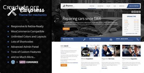 Carpress v1.8.0 – WordPress Theme For Mechanic Workshops Download Free