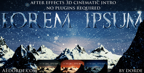 Cinematic Opener - Lorem Ipsum - Download Videohive 165052