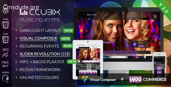 Clubix v2.0.1 – Nightlife, Music & Events WordPress Theme Download Free