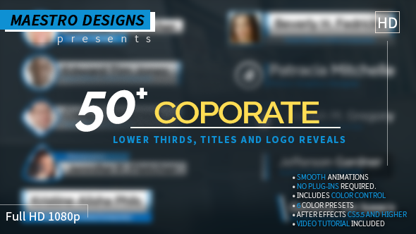 Coporate Lower Thirds Titles And Logos Pack - Download Videohive 17002235