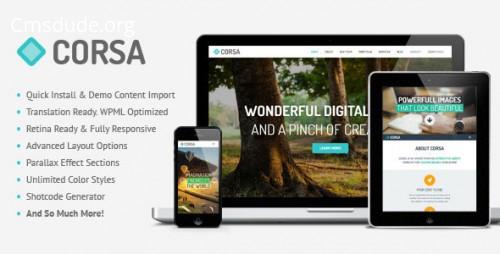 Corsa – Retina Responsive Creative OnePage Theme Download Free