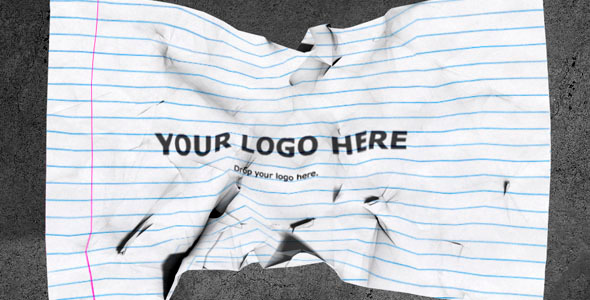 Crumpling Paper Logo Reveal - Download Videohive 10224391