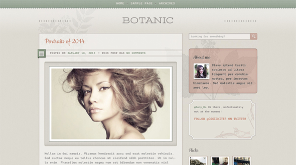 CssIgniter Botanic - Download Tumblr-like WordPress Theme