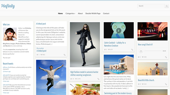 CssIgniter Pinfinity - Download Pinterest-like WordPress Theme