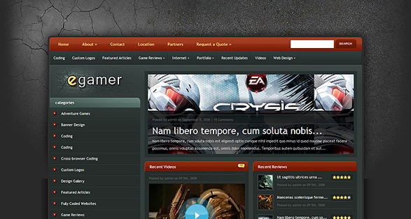ElegantThemes eGamer Download WordPress Theme