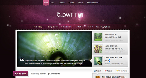 ElegantThemes Glow Download WordPress Theme