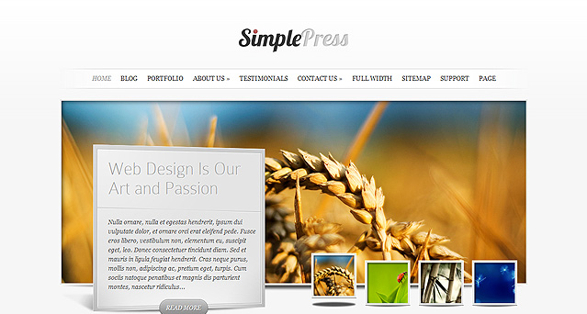 ElegantThemes SimplePress Simple Download WordPress Theme