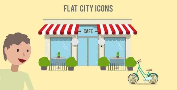 Flat City Icons - Download Videohive 9176525
