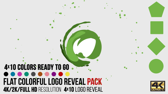 Flat Colorful Logo Reveal Pack - Download Videohive 15930197