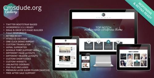 Galaxy v1.3 – Responsive Portfolio WordPress Theme Download Free