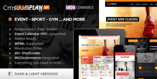 Gameplan v1.5 – Event and Gym Fitness WordPress Theme Download Free