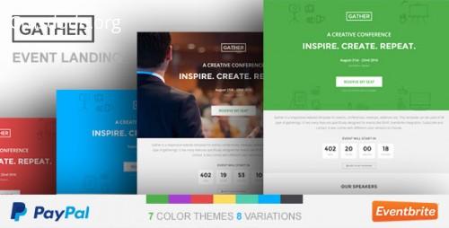 Gather – Event & Conference WP Landing Page Theme Download Free