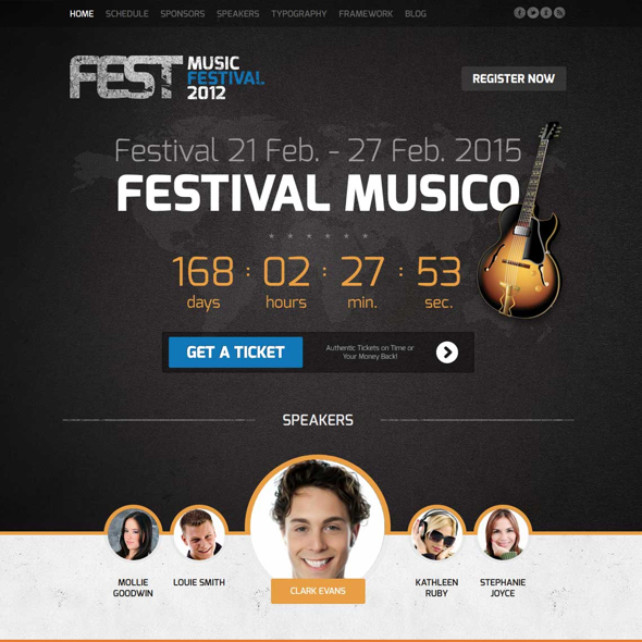 GavickPro Fest - Download Joomla Template for Music Festivals, Congresses or Party