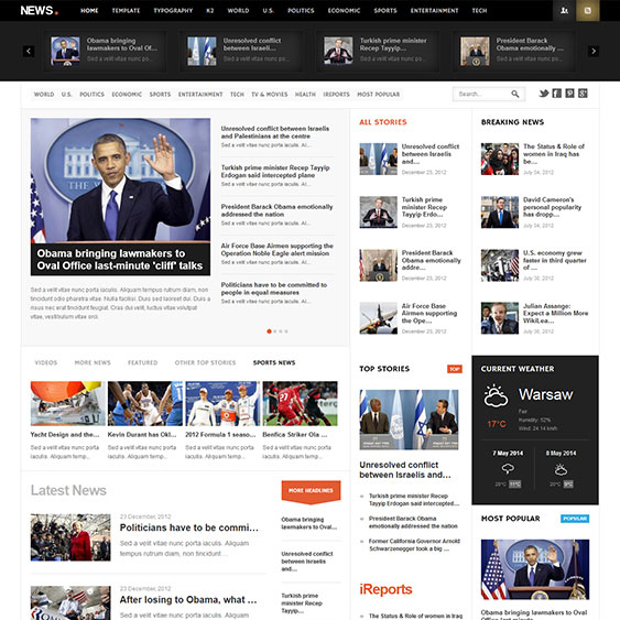 GavickPro News - Download Responsive WordPress Theme for Business News and Magazine Portal Websites