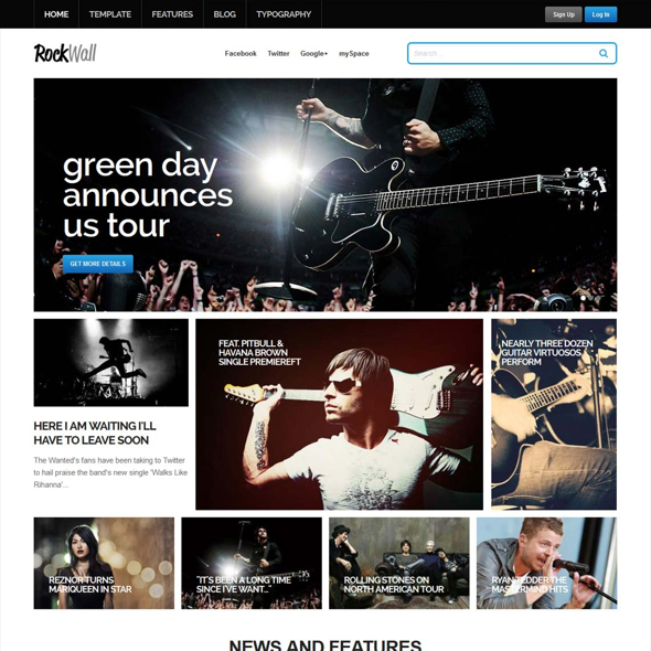 GavickPro RockWall - Download WordPress Theme for Musicians