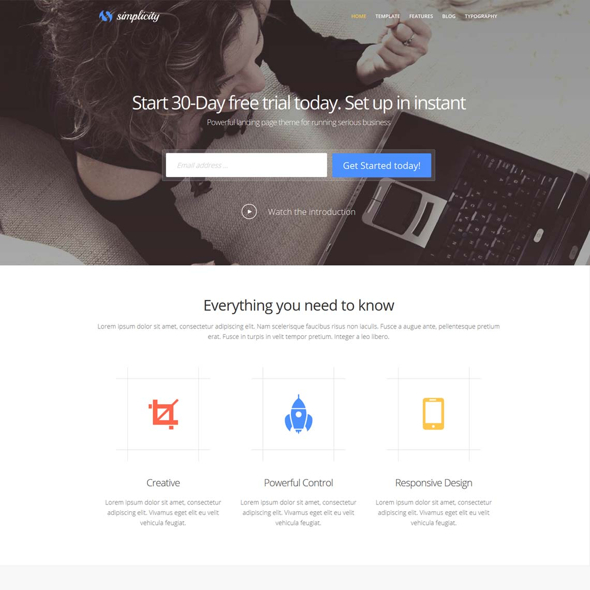 GavickPro Simplicity - Download Premium WordPress Theme for Business with Responsive Layout and Clean Design