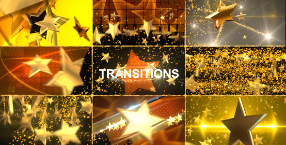 Gold Star Transitions Pack - Download Videohive 7709868