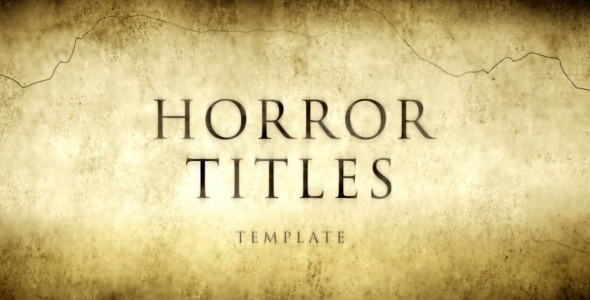 Horror Movie Titles - Download Videohive 7586081