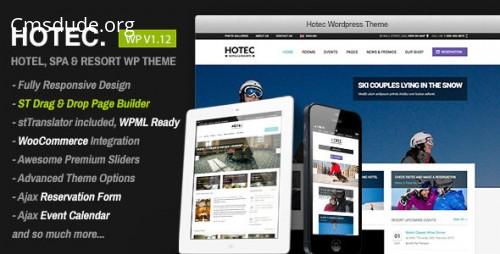 Hotec v1.12 – Responsive Hotel, Spa & Resort WP Theme Download Free