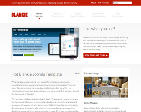 HotJoomlaTemplates Blankie - Download Joomla Clean Template