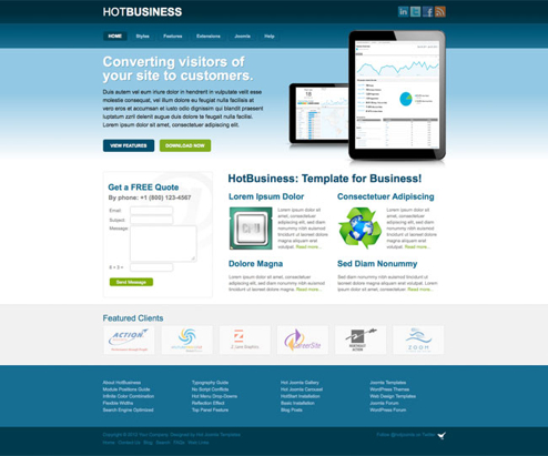 HotJoomlaTemplates Business - Download Joomla Hot Business