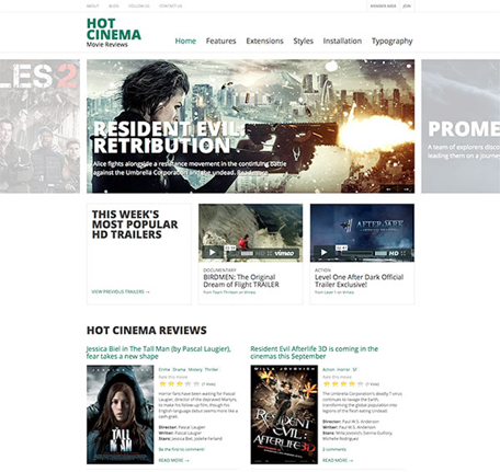 HotJoomlaTemplates Cinema - Download Joomla Responsive Template