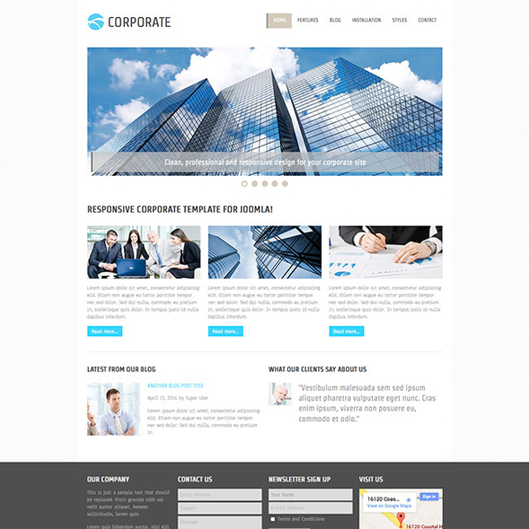 HotJoomlaTemplates Corporate - Download Joomla Responsive Corporate Template