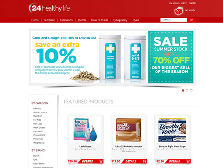 HotJoomlaTemplates Drug store - Download Joomla Hot Drug Store