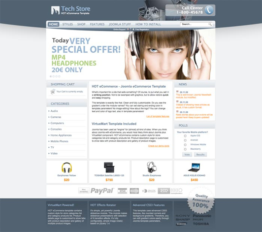 HotJoomlaTemplates Ecommerce - Download Joomla Hot eCommerce