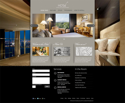 HotJoomlaTemplates Hotel - Download Joomla HOTel Template